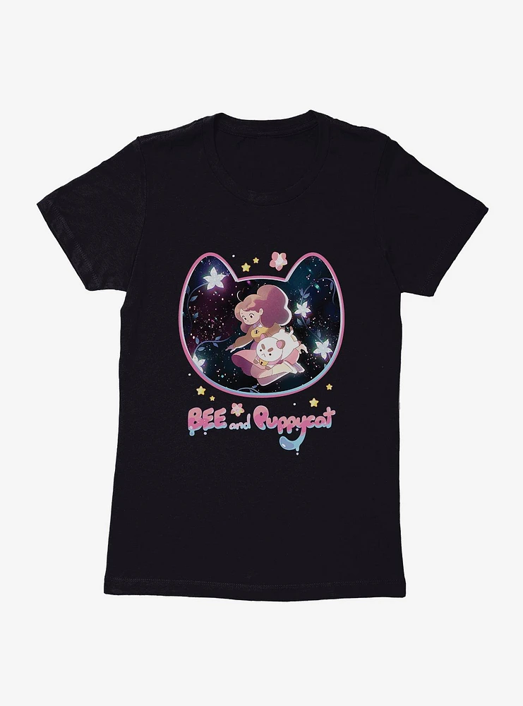 Bee and Puppycat Flower Galaxy Womens T-Shirt