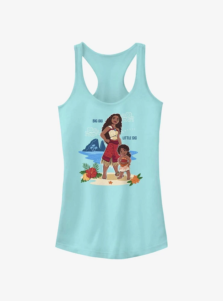 Disney Moana 2 Big And Little Sis Girls Tank