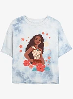 Disney Moana 2 Adventurer Girls Tie-Dye Crop T-Shirt