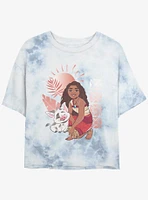 Disney Moana 2 Pua And Girls Tie-Dye Crop T-Shirt