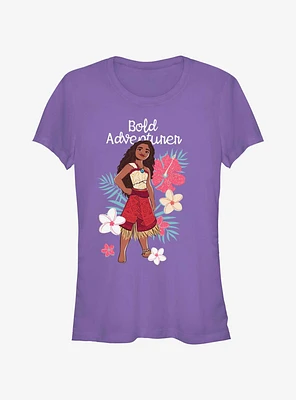 Disney Moana 2 Bold Adventurer Floral Girls T-Shirt