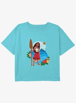 Disney Moana 2 Confident Pose Youth Girls Boxy T-Shirt