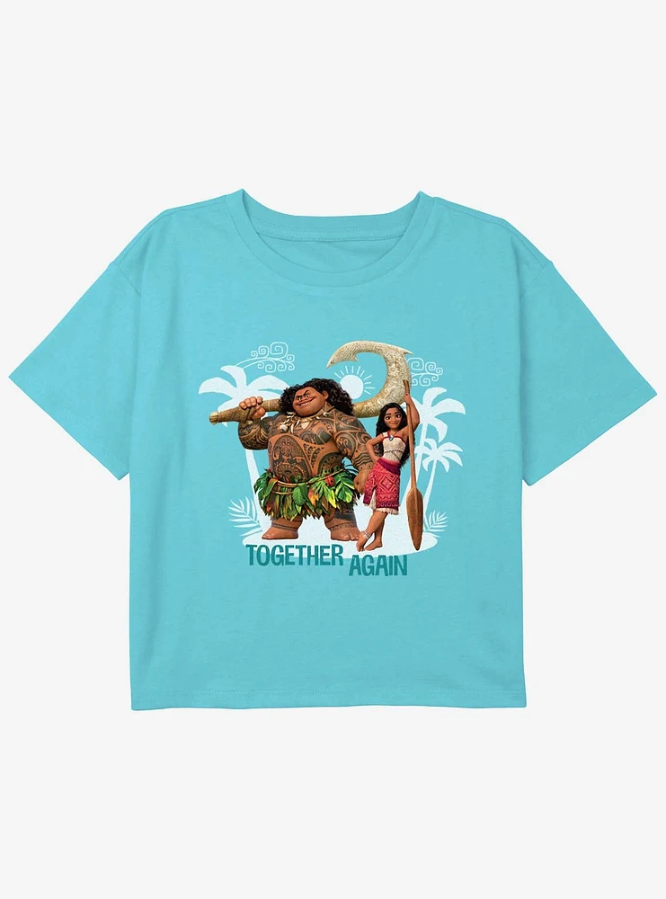 Disney Moana 2 Together Again Youth Girls Boxy T-Shirt