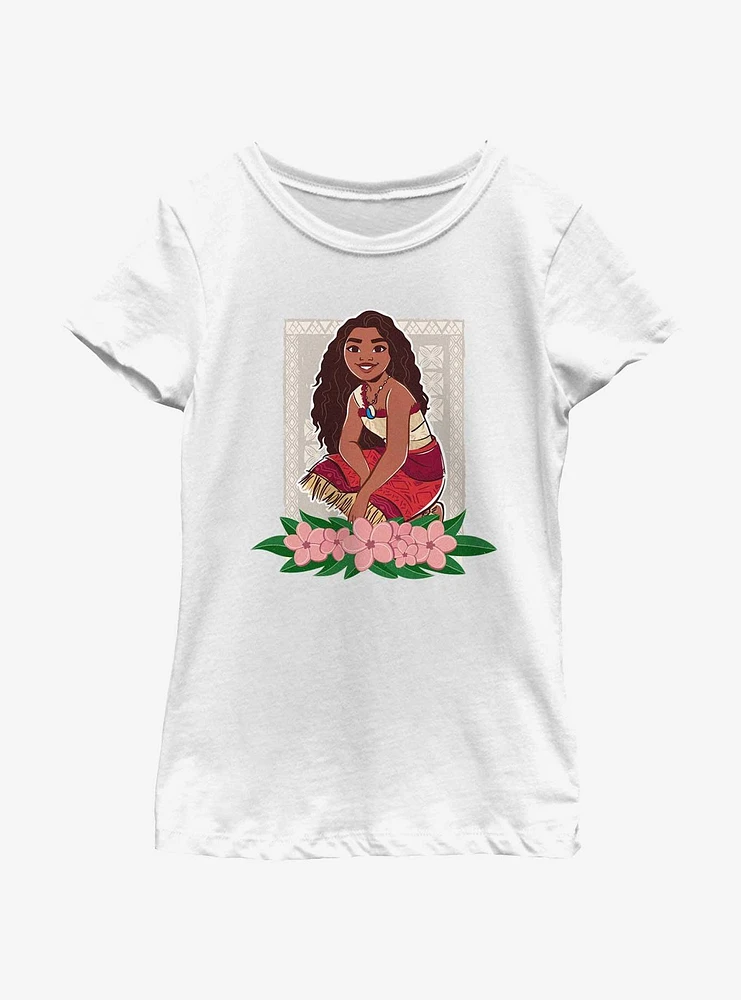 Disney Moana 2 Flowers Youth Girls T-Shirt