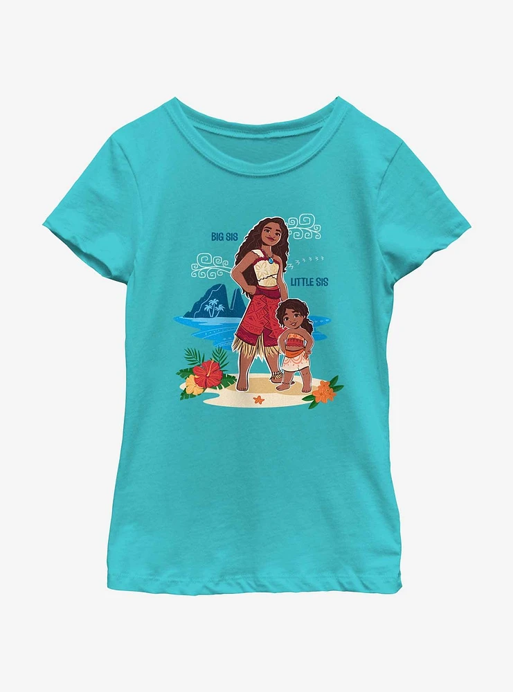 Disney Moana 2 Big And Little Sis Youth Girls T-Shirt