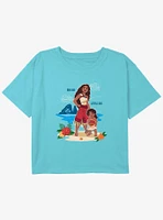 Disney Moana 2 Big And Little Sis Youth Girls Boxy T-Shirt