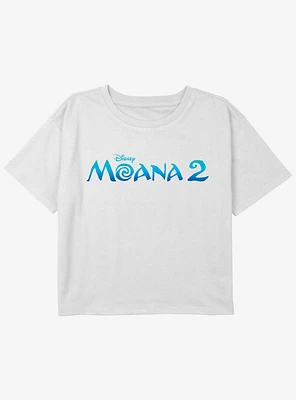 Disney Moana 2 Logo Youth Girls Boxy T-Shirt