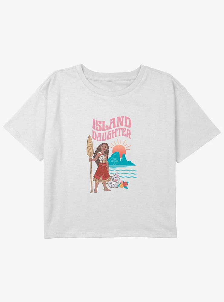 Disney Moana 2 Island Daughter Youth Girls Boxy T-Shirt