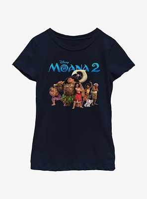 Disney Moana 2 Adventure Group Youth Girls T-Shirt