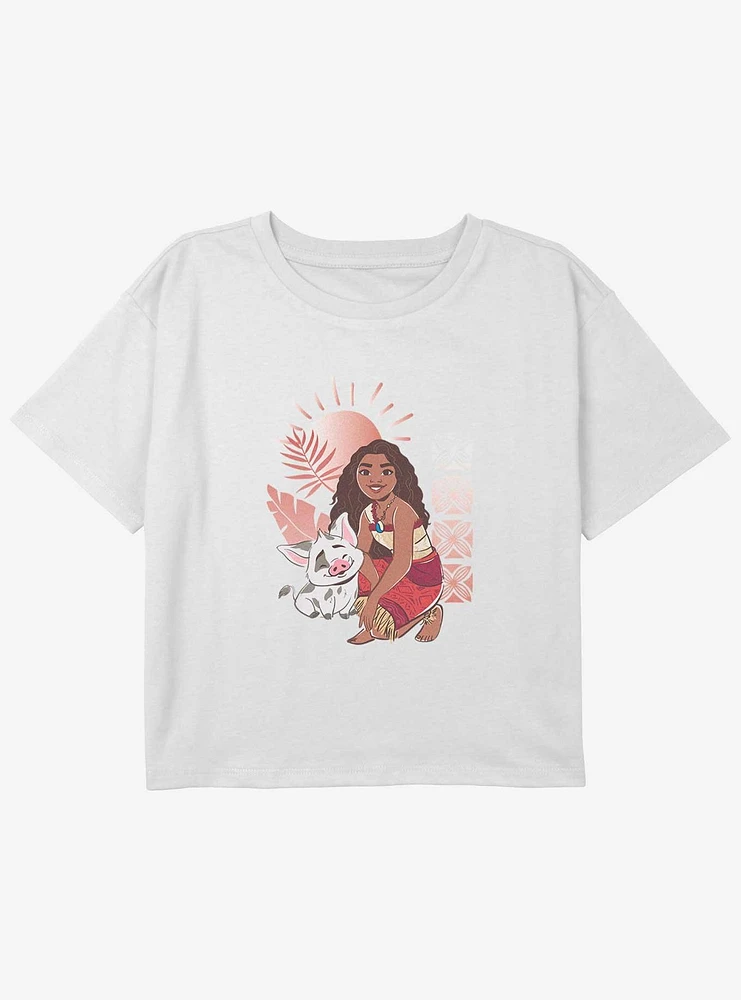 Disney Moana 2 Pua And Youth Girls Boxy T-Shirt