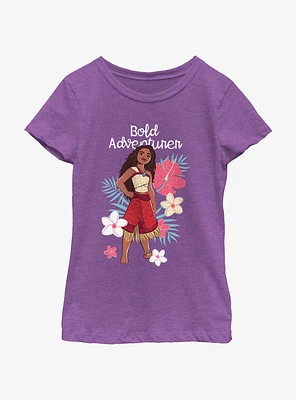 Disney Moana 2 Bold Adventurer Floral Youth Girls T-Shirt