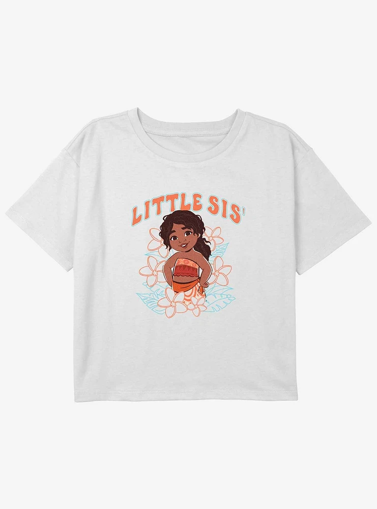 Disney Moana 2 Little Sis Simoa Youth Girls Boxy T-Shirt