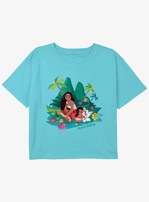 Disney Moana 2 Ocean Sisters Youth Girls Boxy T-Shirt