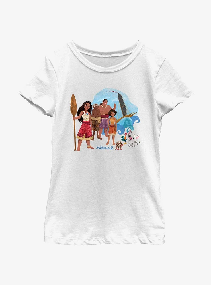 Disney Moana 2 Wayfinder Group Youth Girls T-Shirt