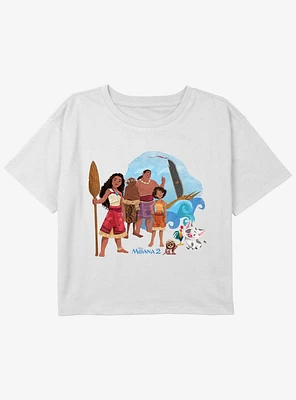 Disney Moana 2 Wayfinder Group Youth Girls Boxy T-Shirt