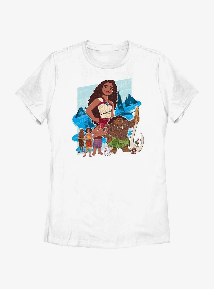 Disney Moana 2 Group Womens T-Shirt