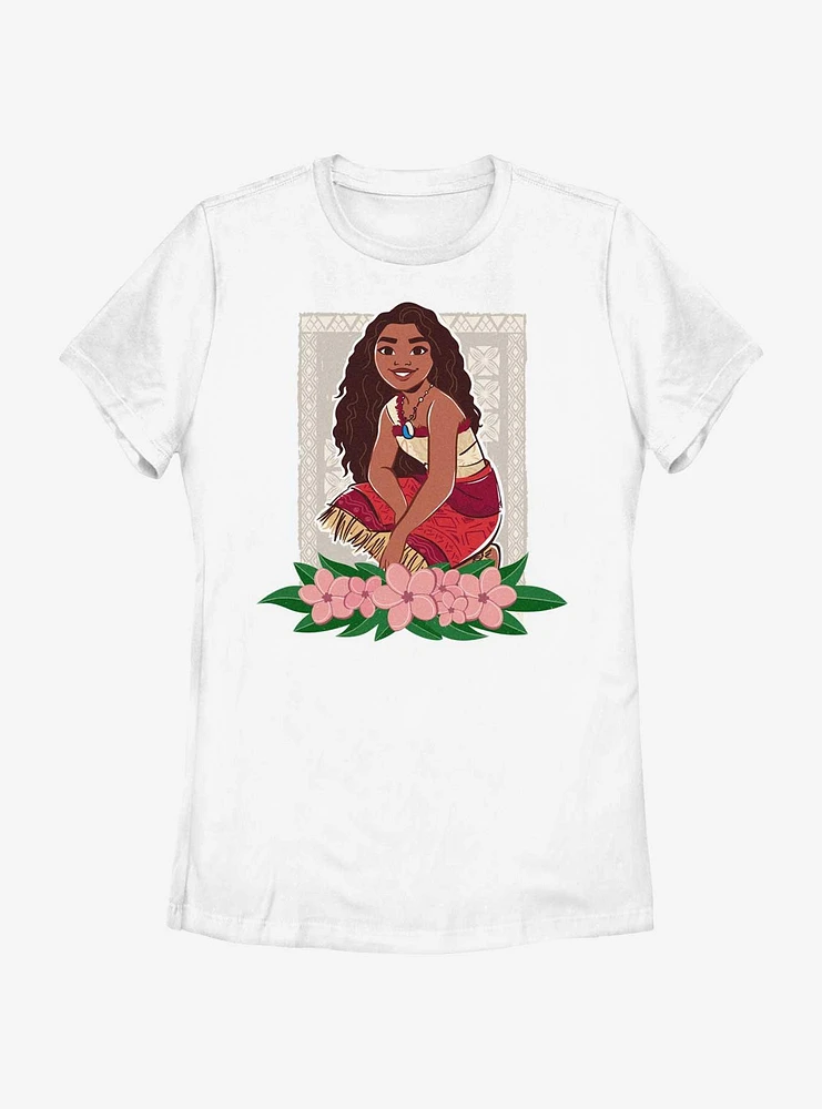 Disney Moana 2 Flowers Womens T-Shirt