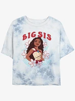 Disney Moana 2 Big Sis Womens Tie-Dye Crop T-Shirt