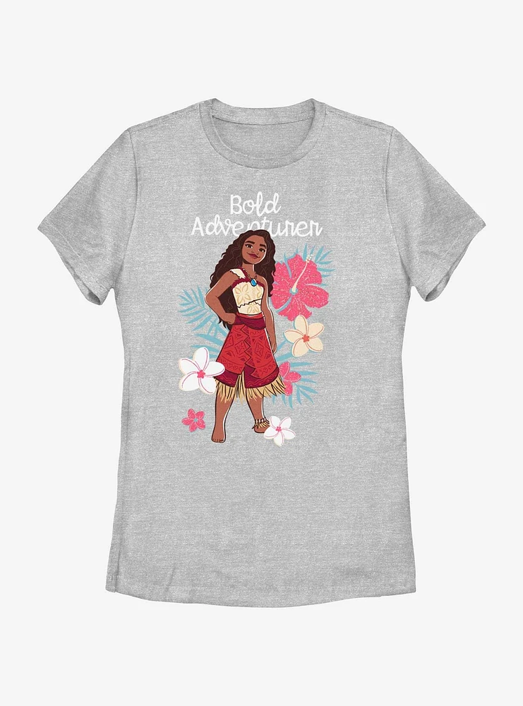 Disney Moana 2 Bold Adventurer Floral Womens T-Shirt