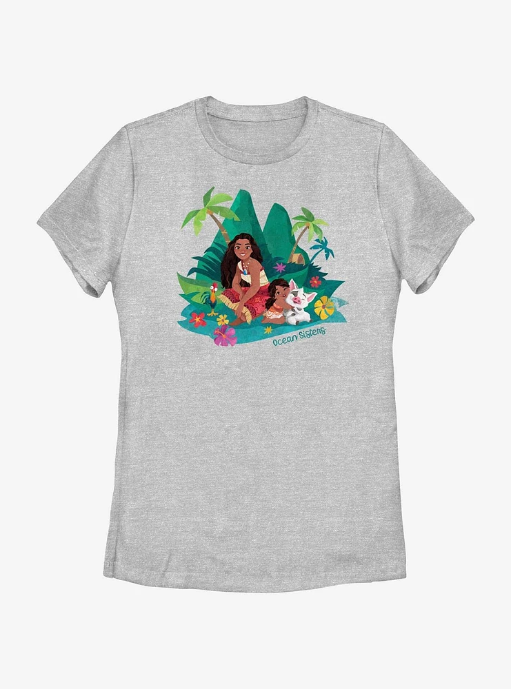 Disney Moana 2 Ocean Sisters Womens T-Shirt