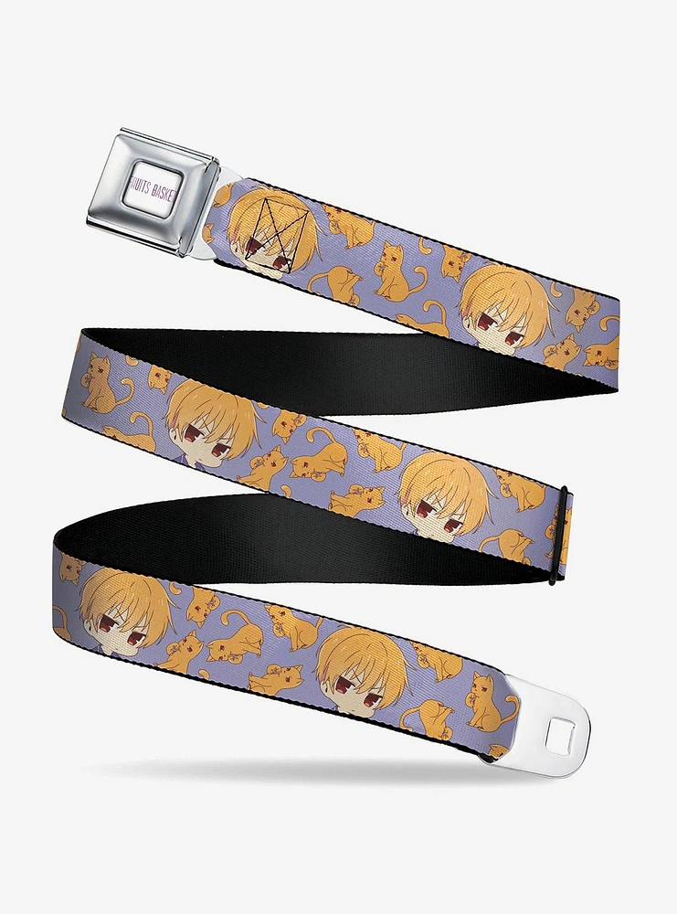 Fruits Basket Chibi Kyo Soma and Cat Scattered Youth Seatbelt Buckle Belt