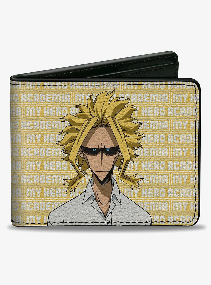 My Hero Academia All Might Pose and Title Logo Bifold Wallet