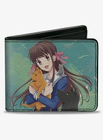 Fruits Basket Kyo Yuki and Tohru with Cat Rat and Dog Bifold Wallet