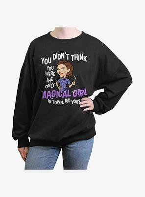 Marvel WandaVision Agatha Magical Girl Girls Oversized Sweatshirt