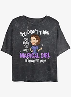 Marvel WandaVision Agatha Magical Girl Girls Mineral Wash Crop T-Shirt