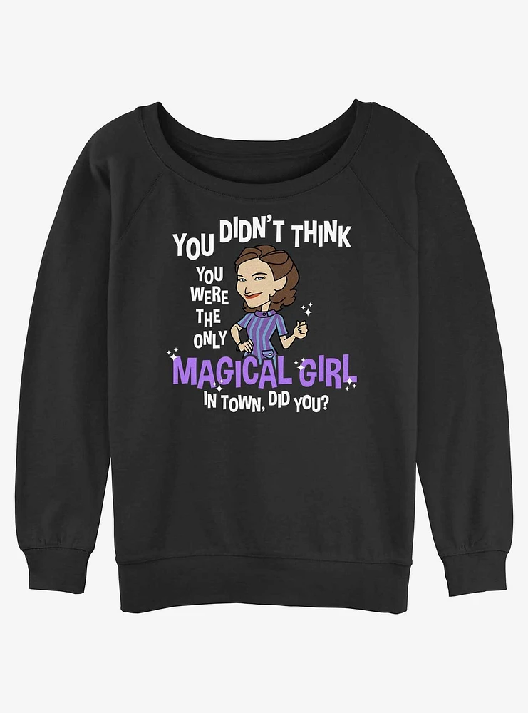 Marvel WandaVision Agatha Magical Girl Girls Slouchy Sweatshirt