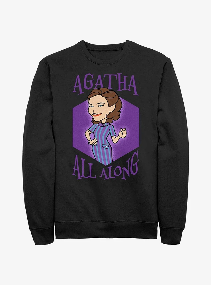 Marvel WandaVision Agatha Cartoon?Sweatshirt