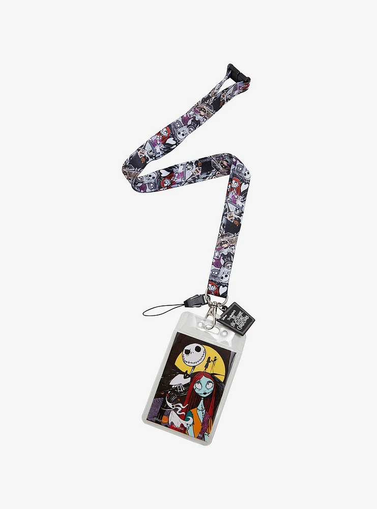 The Nightmare Before Christmas Jack & Sally Charm Lanyard