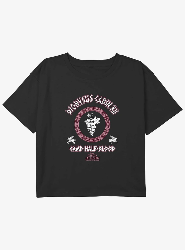 Disney Percy Jackson And The Olympians Dionysus Cabin Youth Girls Boxy Crop T-Shirt