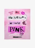 Mean Girls On Wednesday's We Wear Pink Throw Blanket