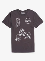 Sonic The Hedgehog Trio Outline Names T-Shirt