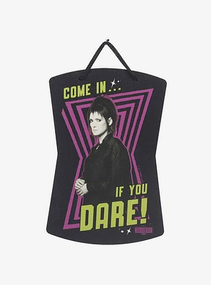 Beetlejuice Lydia Deetz Come in If You Dare Hanging Metal Sign