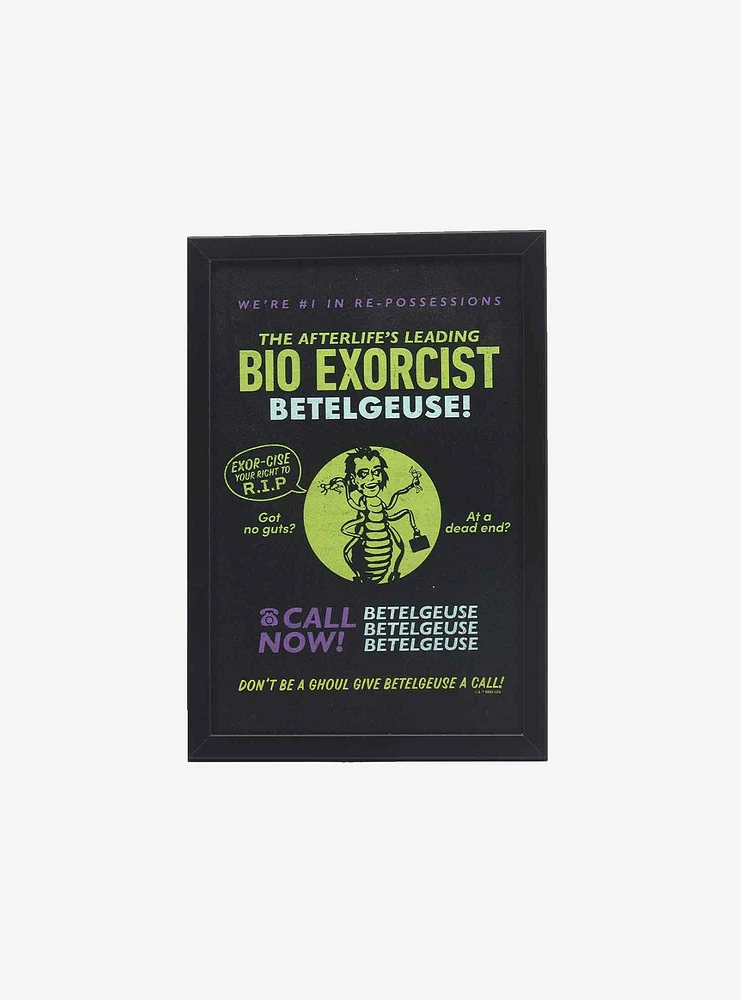 Beetlejuice Leading Bio Exorcist Framed Wood Wall Decor