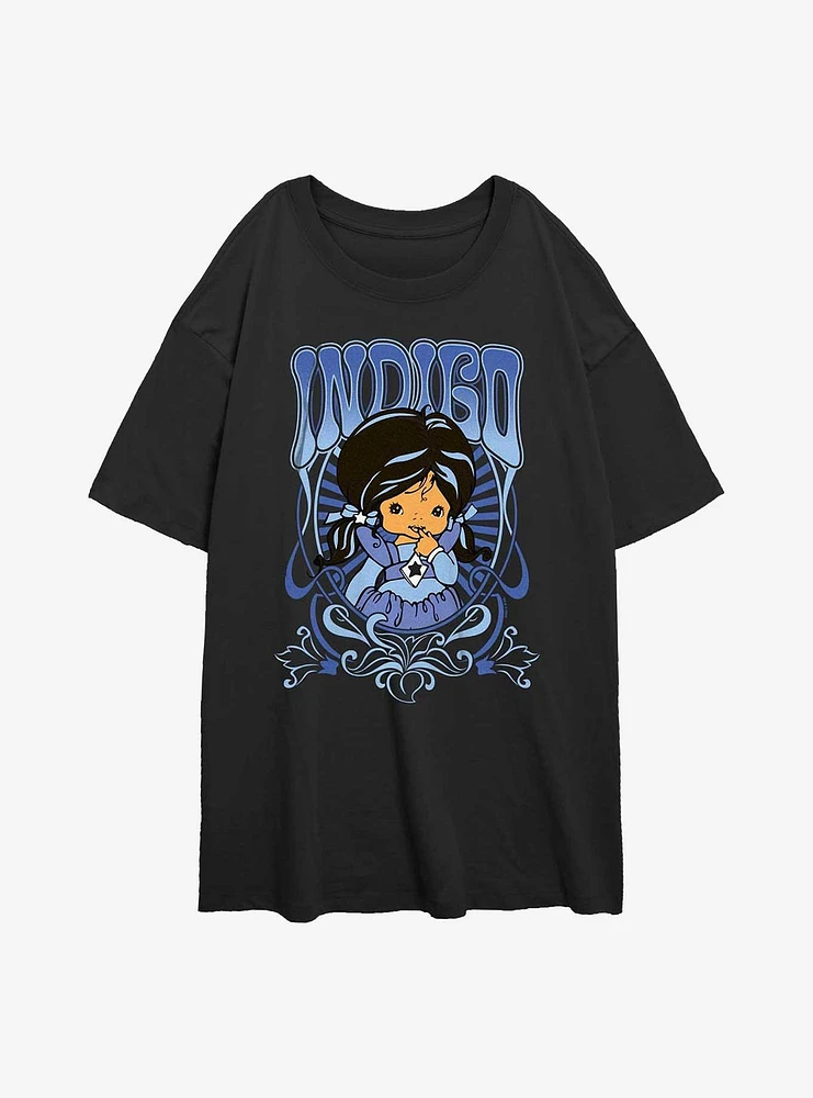 Rainbow Brite Indigo Nouveau Portrait Girls Oversized T-Shirt