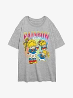 Rainbow Brite Y2K Girls Oversized T-Shirt