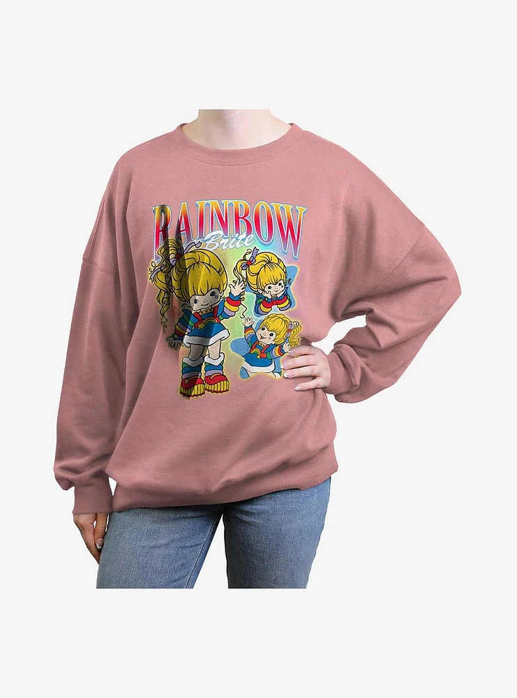 Rainbow Brite Y2K Girls Oversized Sweatshirt