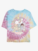 Rainbow Brite Pastel Party Girls Tie-Dye Crop T-Shirt