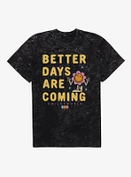 SmileyWorld Better Days Are Coming Mineral Wash T-Shirt