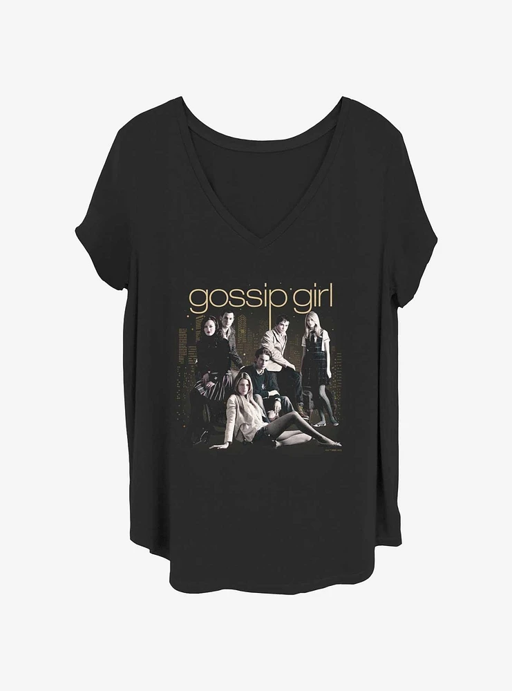 Gossip Girl Cast Girls T-Shirt Plus