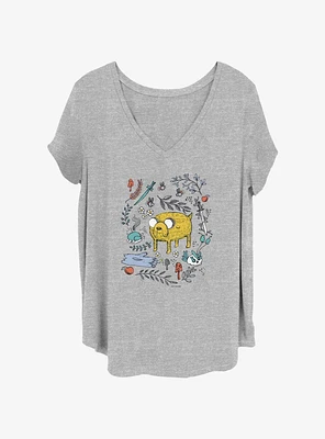 Adventure Time Jake Sketch Girls T-Shirt Plus