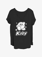 Kirby Monochrome Girls T-Shirt Plus