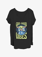 Star Wars The Mandalorian Grogu Trippy Girls T-Shirt Plus