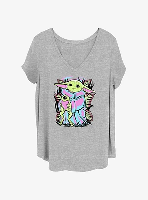 Star Wars The Mandalorian Child And Frog Girls T-Shirt Plus