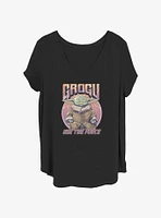 Star Wars The Mandalorian Grogu Use Force Girls T-Shirt Plus