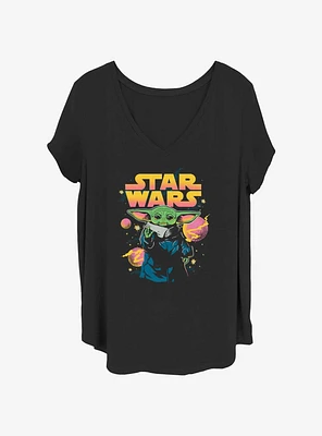 Star Wars The Mandalorian Glow Up Girls T-Shirt Plus