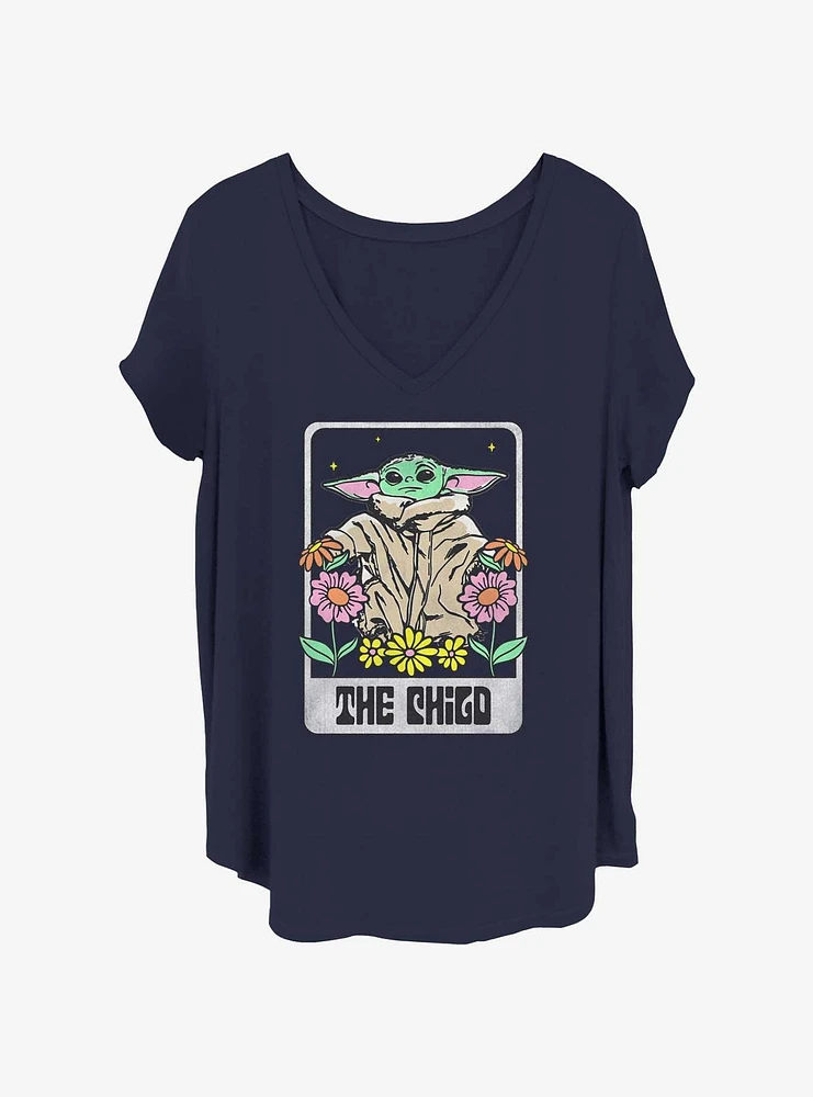 Star Wars The Mandalorian Child Floral Girls T-Shirt Plus